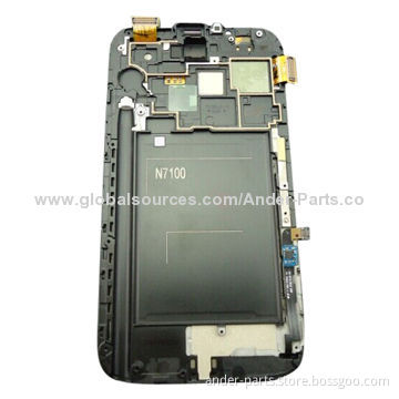 For Samsung Note 2 LCD, display digitizer assembly with frame, factory supply, low price